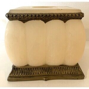 Springmaid Luxury Palais Cream Gold Faux Marble Decorative Tissue Box Cover